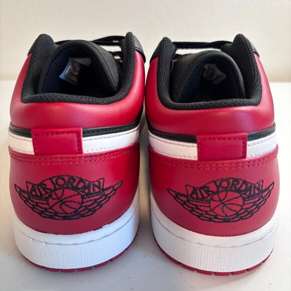 NEW Nike Air Jordan 1 Low Shoes Men\'s Size 13 Black/Gym Red-White 553558-066 main image 4
